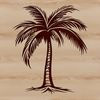 A single palm tree illustration in vector format, ideal for crafting and design projects.