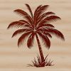 Beautiful Palm Tree Clip Art Design A tropical palm tree illustration with long green fronds and a sturdy trunk.