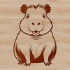 A digital illustration of a capybara, a large rodent found in South America.