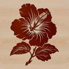 Close-up illustration of a hibiscus flower, suitable for vector art designs.