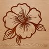 A detailed vector illustration of a Hibiscus flower, ideal for gardening projects or as clip art.