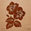 Close-up illustration of a hibiscus flower with intricate details, suitable for vector art and graphic design projects.