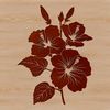 Colorful Hibiscus Clip Art A stylized illustration of a hibiscus flower with large, showy blooms and long stamens.