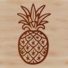 Fresh Pineapple Clip Art An isolated vector graphic of a pineapple in various formats including SVG and PDF.