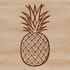 Tropical Island Clip Art A high-quality illustration of a fresh pineapple, suitable for graphic design projects.