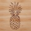 Pineapple Vector Graphic Illustration A vector graphic representation of a pineapple, ideal for use in various design projects and printing applications.