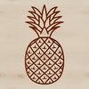 Minimalist Pineapple Design A graphic representation of a pineapple in a minimalist style suitable for digital designs and printing.