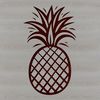 Stylized Pineapple Vector A single pineapple on a white background, depicted in a stylized vector format.