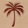 Beautiful Palm Tree Vector Graphics Vector illustration of a palm tree in a tropical setting, suitable for use in graphic design projects.