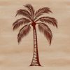 Coconut Oasis SVG Icon Simple palm tree design suitable for crafting and design projects.