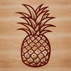 Fresh Fruit Iconography A stylized illustration of a pineapple, suitable for use in graphic design and digital art projects.