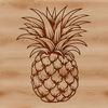 SVG Pineapple Template Free A realistic illustration of a pineapple, suitable for cutting machine designs or digital art projects.