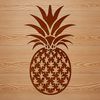 Pineapple Illustration in Simple Lines SVG illustration of a pineapple fruit in simple lines and shapes, suitable for cutting machine or laser cutter designs.