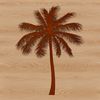A stylized palm tree graphic, available as an editable vector file for various uses.