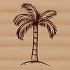 Beautiful Tropical Vector Art Illustrative palm tree graphic for digital design and crafting.