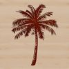 Tropical Nature Scene SVG Icon A single Palm Tree standing tall in a serene outdoor environment.