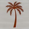 Free Beach Scene Illustration A single Palm Tree standing tall on a sandy beach, set against a clear blue sky with white fluffy clouds.