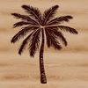 Beautiful Palm Tree Vector Graphic A vector graphic representation of a palm tree in various settings such as tropical destinations or beaches.