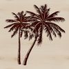 Free Palm Trees Clip Art SVG A vector graphic design featuring palm trees, suitable for crafting and DIY projects.