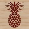 Tropical Design Element A digital representation of a pineapple, ready to be customized or used as clip art in multiple formats.