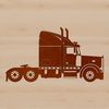 A high-resolution illustration of a semi truck, designed as vector art.