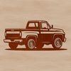Modern Vehicle Vector Art Design Vector illustration of a pickup truck with bold lines and detailed design, suitable for commercial or personal use.