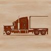 Semi truck vehicle illustration designed as vector art