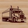 A detailed illustration of a semi truck, ideal for vector graphics projects.