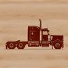 Large semi truck vehicle transportation vector illustration.
