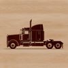 A detailed illustration of a semi truck, suitable for vector editing and commercial use.