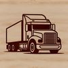 A digital illustration of a semi truck, suitable for vector art and graphic design projects.