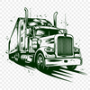 Free Semi Truck Digital Drawing In PNG For Free Download