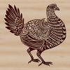 Gobbler Graphic for Your Project A digital illustration of a domesticated turkey, commonly found on farms.