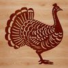 Cartoon Turkey Illustration A cartoon-style illustration of a domesticated bird native to North America.
