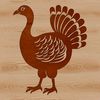 Colorful Cartoon Turkey Design A cartoon illustration of a turkey, suitable for vector graphics and cutting machine projects.