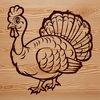 Beautiful Domesticated Turkey Vector Graphic A simplified illustration of a domesticated turkey, suitable for various uses.