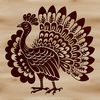 Ornate Turkey SVG Graphic A stylized illustration of a turkey with ornate details.