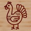 An illustration of a turkey, suitable for use in various contexts such as vector art designs or commercial graphics projects.