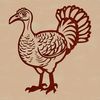 Domesticated Bird Illustration in Vector Design A vector design representation of a domesticated bird often served during holiday meals in the Western world.