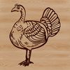Christmas Turkey Graphic An illustration of a farm animal, commonly associated with Christmas.