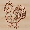 SVG Turkey Design for Cricut and Cutting Machines A detailed illustration of a farm animal, often associated with Christmas.