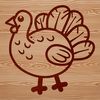 Simple SVG Turkey Design A simple line drawing of a turkey, suitable for use as farm animal clip art in various digital formats.