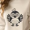 Farm Animal Silhouette Design A stylized illustration of a domesticated turkey, commonly found on farms.