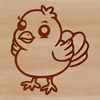 Cute Turkey Line Art Illustration A simple line drawing illustration of a farm animal turkey.