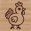 Free Christmas Turkey SVG Clip Art A simple line drawing of a farm animal, commonly associated with Christmas.