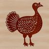 Christmas Celebration Bird Illustration A stylized illustration of a farm animal, commonly associated with Christmas celebrations.