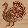 Beautiful Farm Animal Design SVG A realistic illustration of a domesticated turkey with feathers and legs, suitable for various design applications.