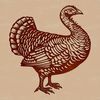Digital Turkey Farm Animal Design A digital illustration of a farm animal, commonly associated with Christmas.