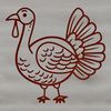 Simple Turkey Design Graphics A simple illustration of a domesticated turkey, suitable for various uses including crafting and design projects.