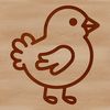 Classic Christmas Creature Illustration A simple line drawing of a cute farm animal commonly depicted during Christmas.
